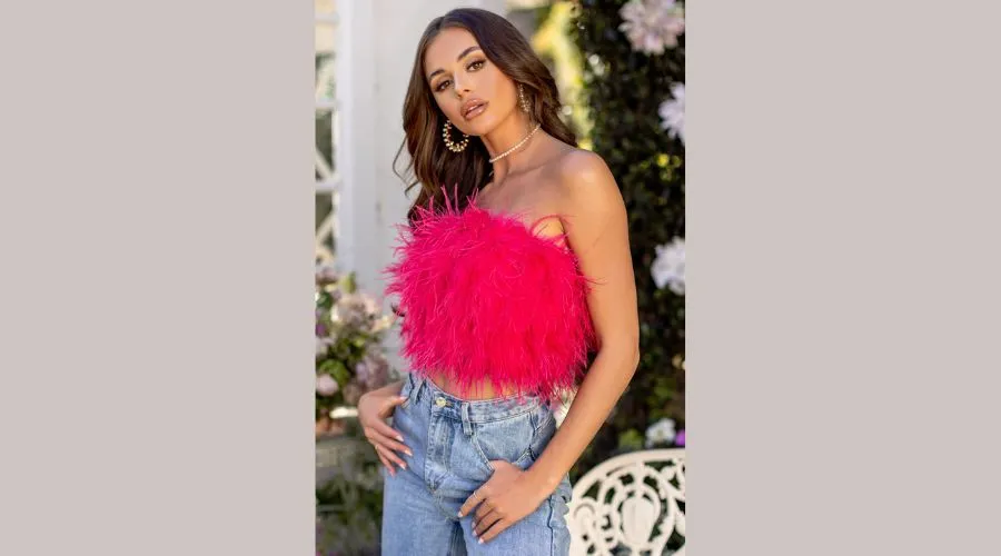 Feather Tube Top