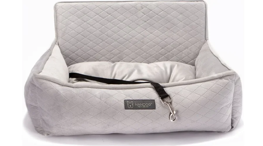 Nandog Quilted Micro-Plush Dog Car Seat Bed