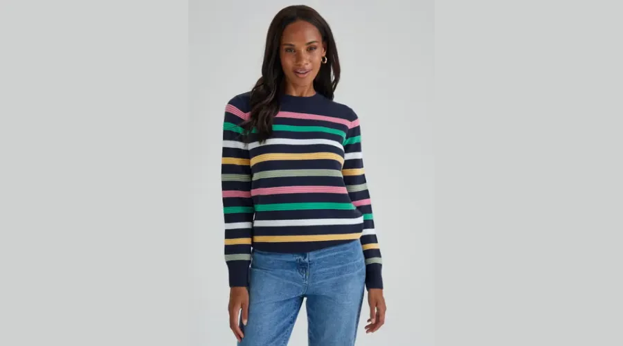 Navy Stripe Jumper | Celebzero