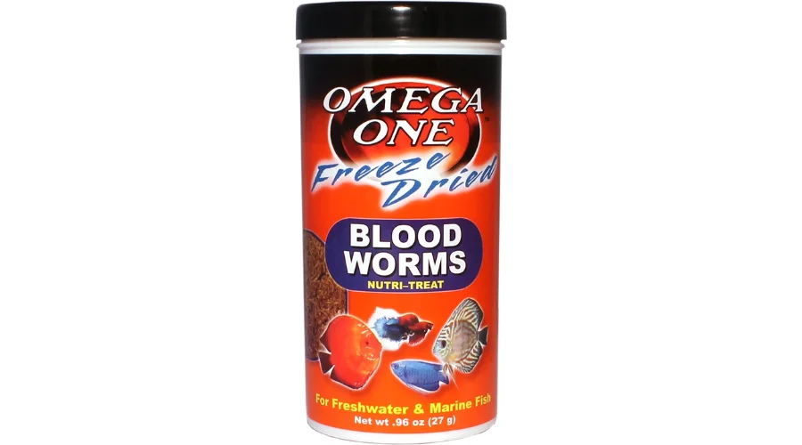 Omega One freeze-dried blood worms nutri treat