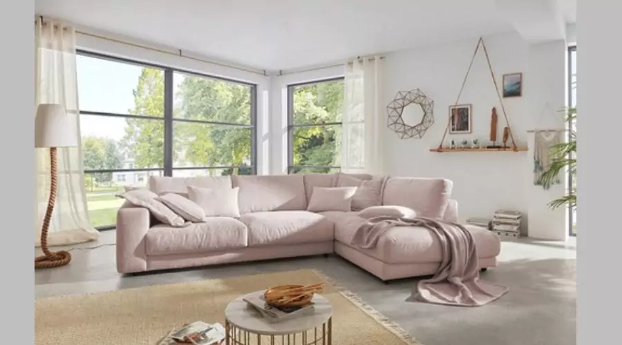 Kawola corner sofa madeline cord chaise longue right