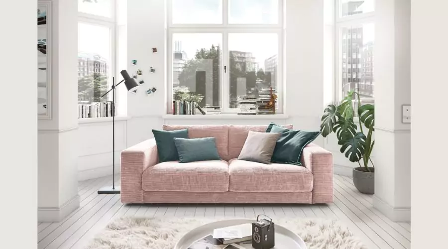 Kawola sofa madeline 2-seater corduroy pink