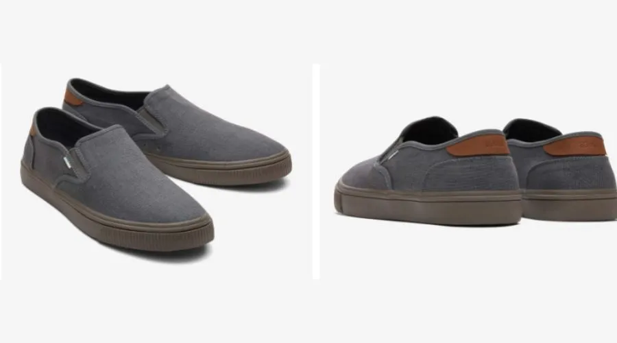 Baja Graphite Heritage Canvas Slip On Sneaker