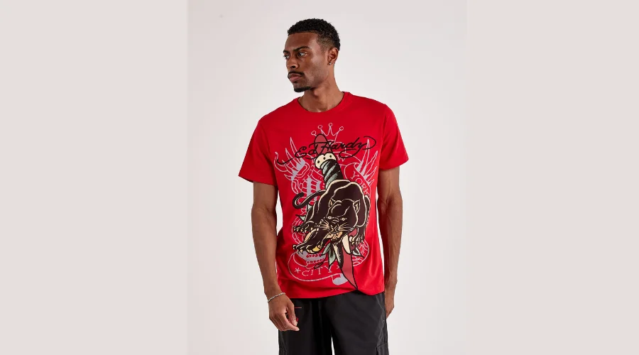 Mens Ed Hardy Panther Dagger Tee