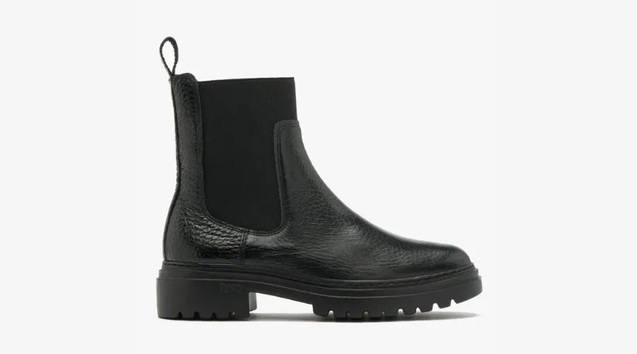 Black Chelsea Boots with Elastic Rubber 
