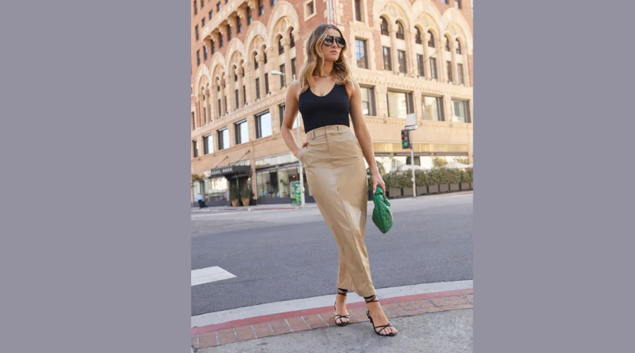 Strictly Business Pencil Midi Skirt