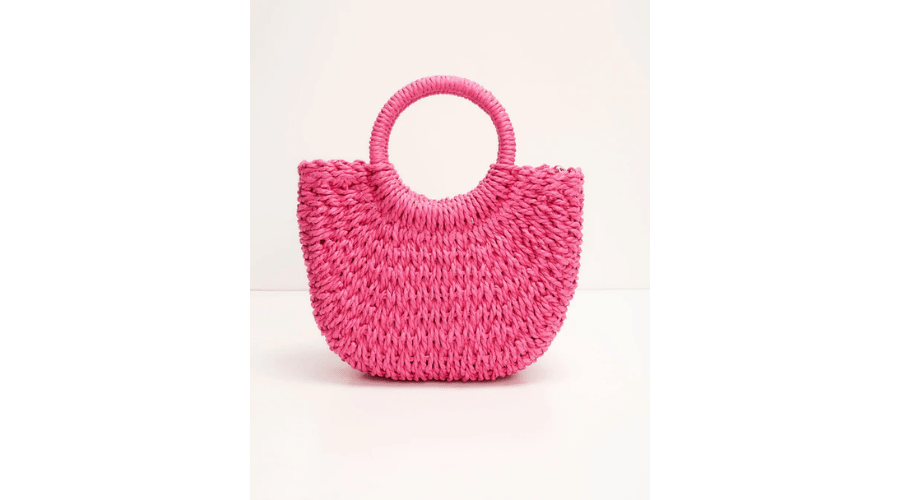 Valencia Small Rounded Straw Tote