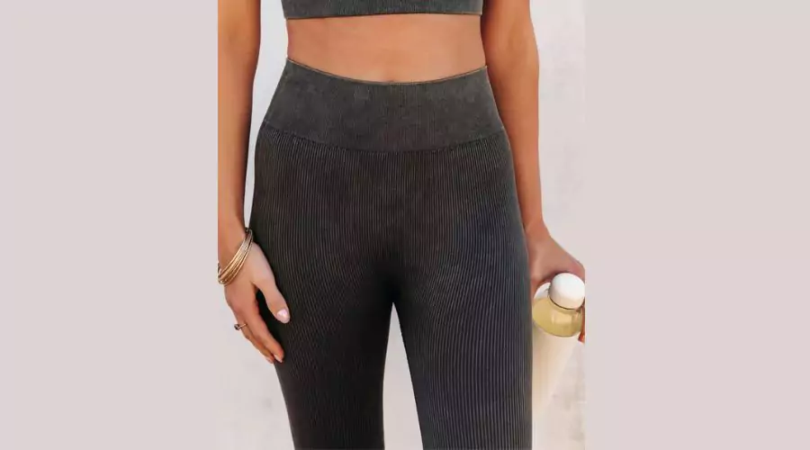 Mineral Ribbed High-Rise Leggings