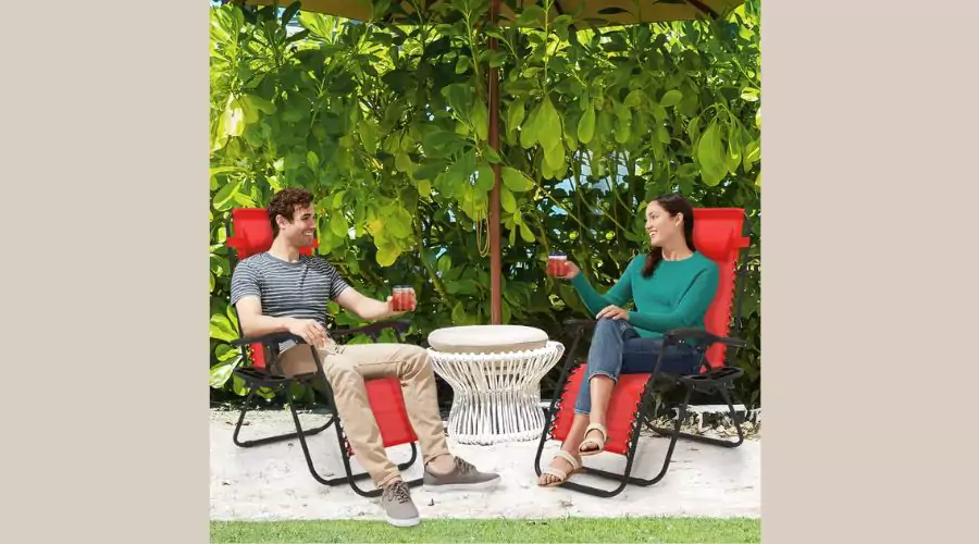 MoNiBloom Zero Gravity Chairs Set of 2 Outdoor Folding Patio