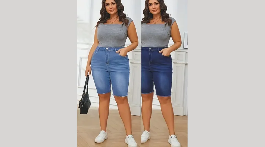 Plus Size Bermuda Shorts for Women