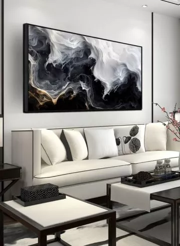 black & white wall art